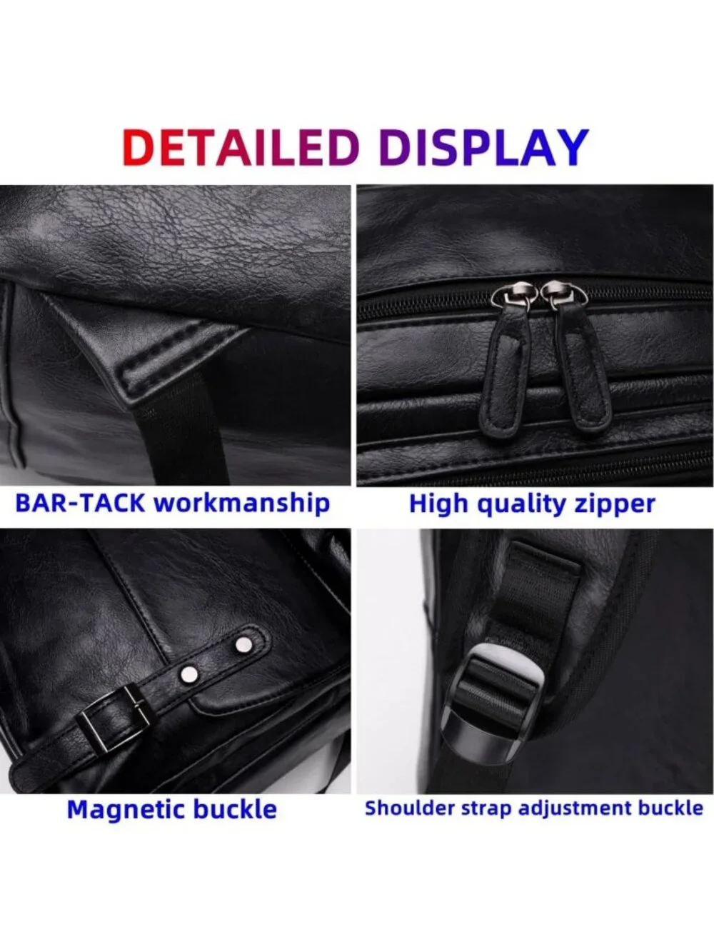 Stylish Casual Leather Laptop Backpack for Men & Women - Daily Commuter Work Bag